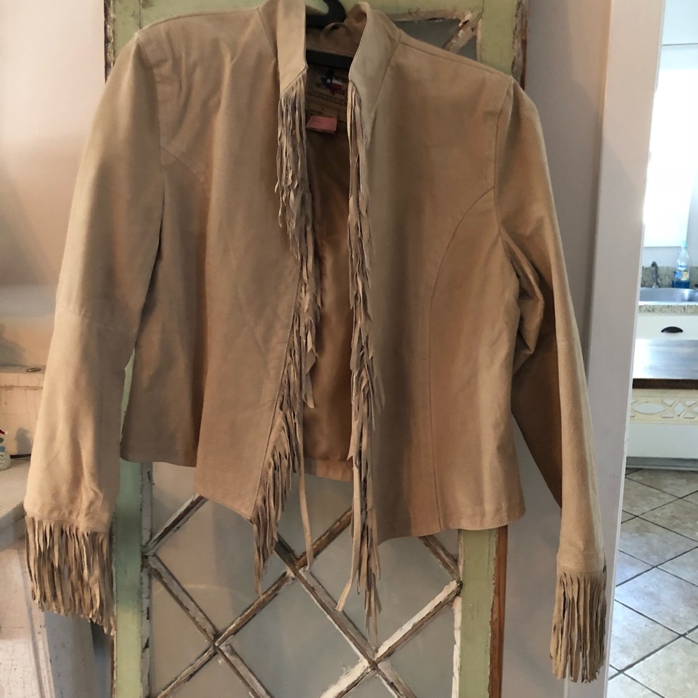 Light Tan Leather Jacket - image 1